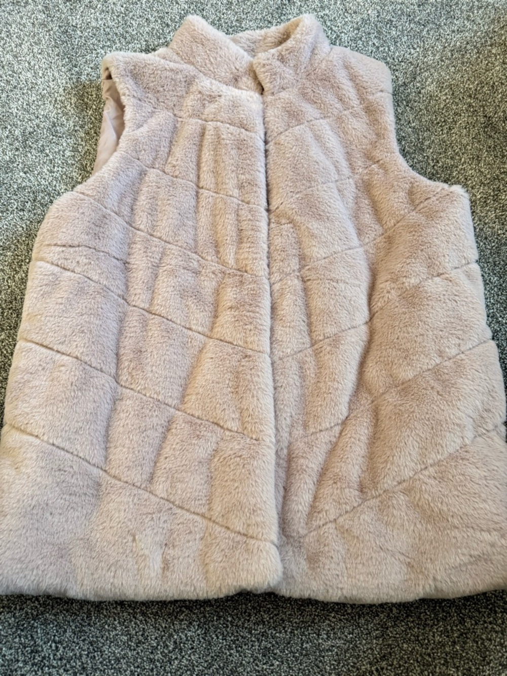 Maurices Plush Faux Fur Vest in Light Blush